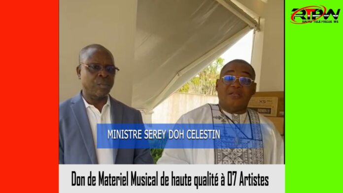 Guémon : Le Ministre Serey Doh Célestin Soutient 7 Artistes Locaux avec du Matériel Musical de Haute Technologie